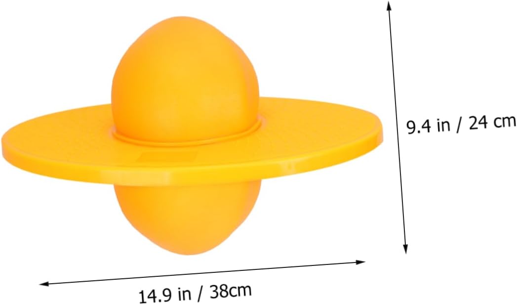 Thickened Bouncing Ball Inflatable Yoga Ball for Fitness Jumping and Balance Play Movement for Adults Yellow Random Color Inflator Included