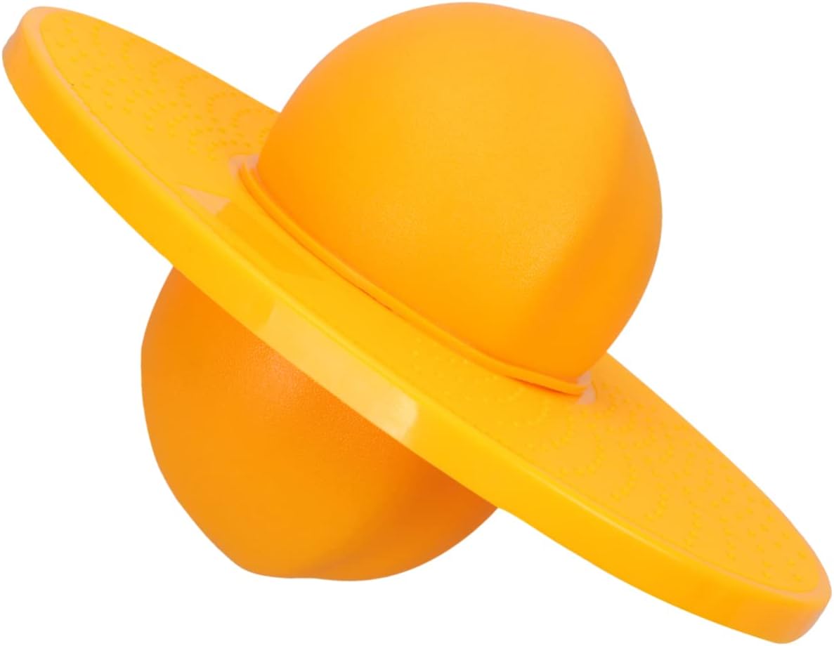 Thickened Bouncing Ball Inflatable Yoga Ball for Fitness Jumping and Balance Play Movement for Adults Yellow Random Color Inflator Included
