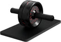 Wheel for Core & Abdominal Strength Training – Home Gym Abs Workout Equipment for Men & Women with Knee Pad – Ab Workout Machine for Exercise (Black)