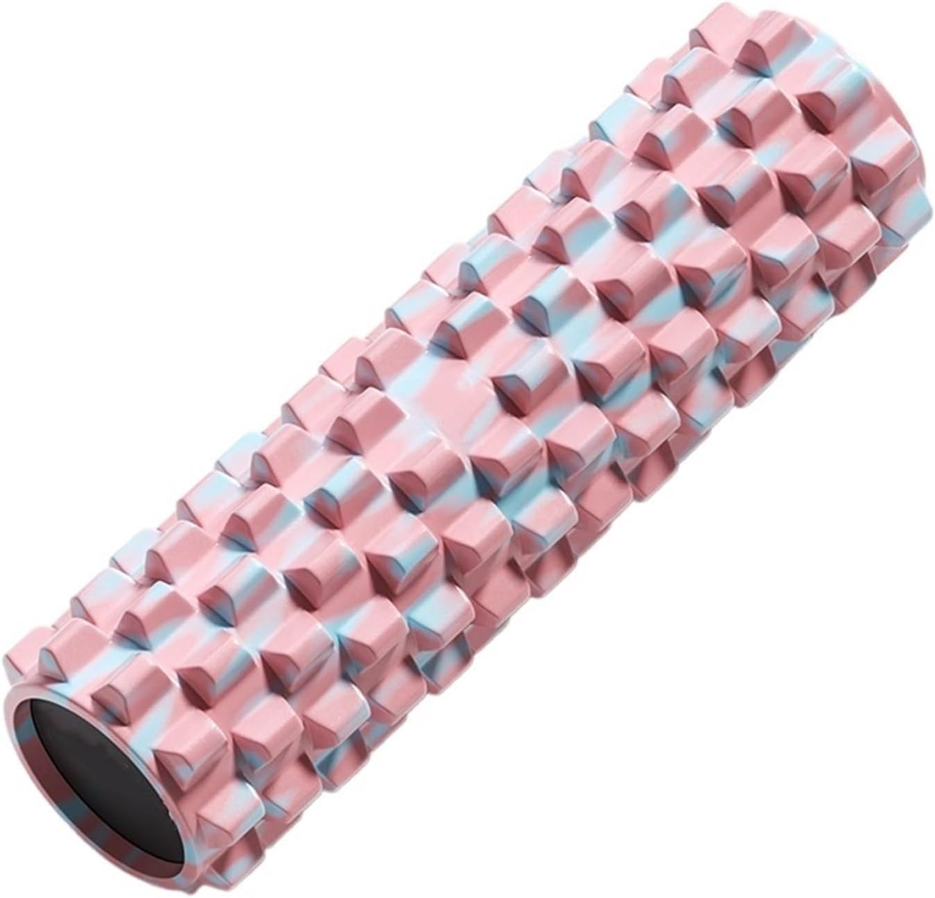 Solid Spiked Foam Roller - Muscle Relaxation Tool for Leg & Back Rolling - Yoga Column for Deep Tissue Massage & Post-Workout Recovery(Pink Blue)