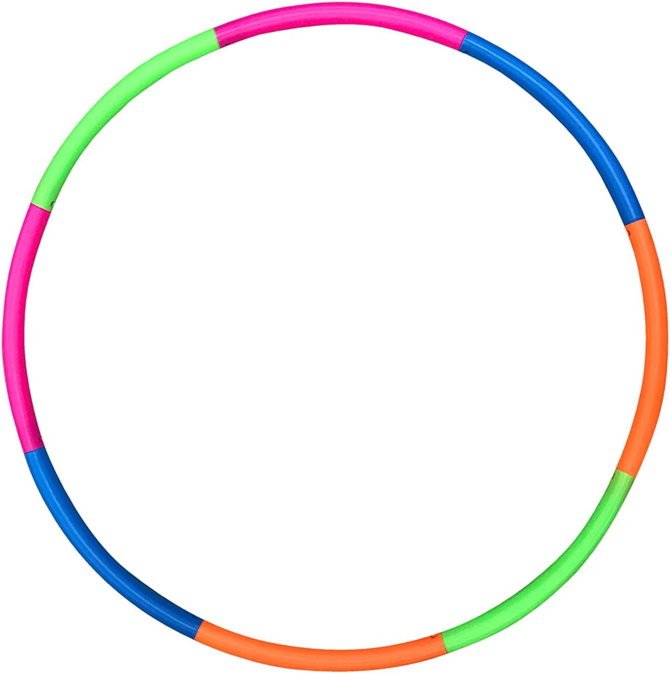 42" Exercise Hoop Snap Together Detachable Adjustable Weight Plastic Large Toy Hoop Spinning Rings for Sports and Playing