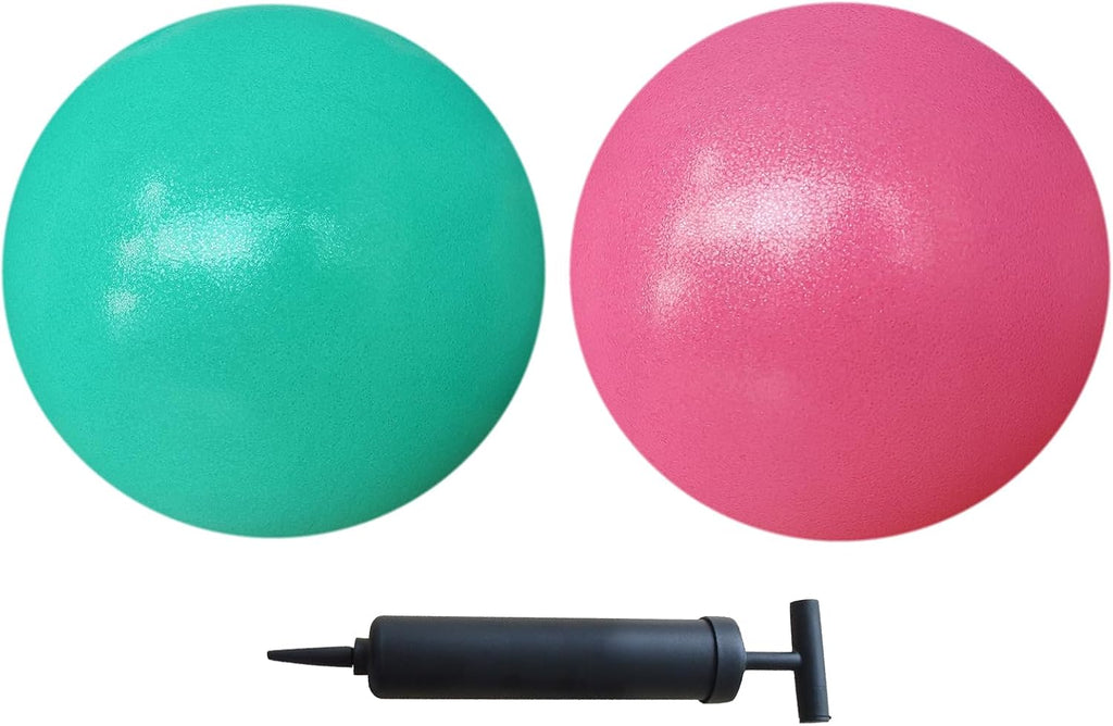 9-inch Pilates Ball with Pump - Small Exercise Ball for Pilates, Yoga, Fitness, Physical Therapy, Stability Core Training, Pump Included