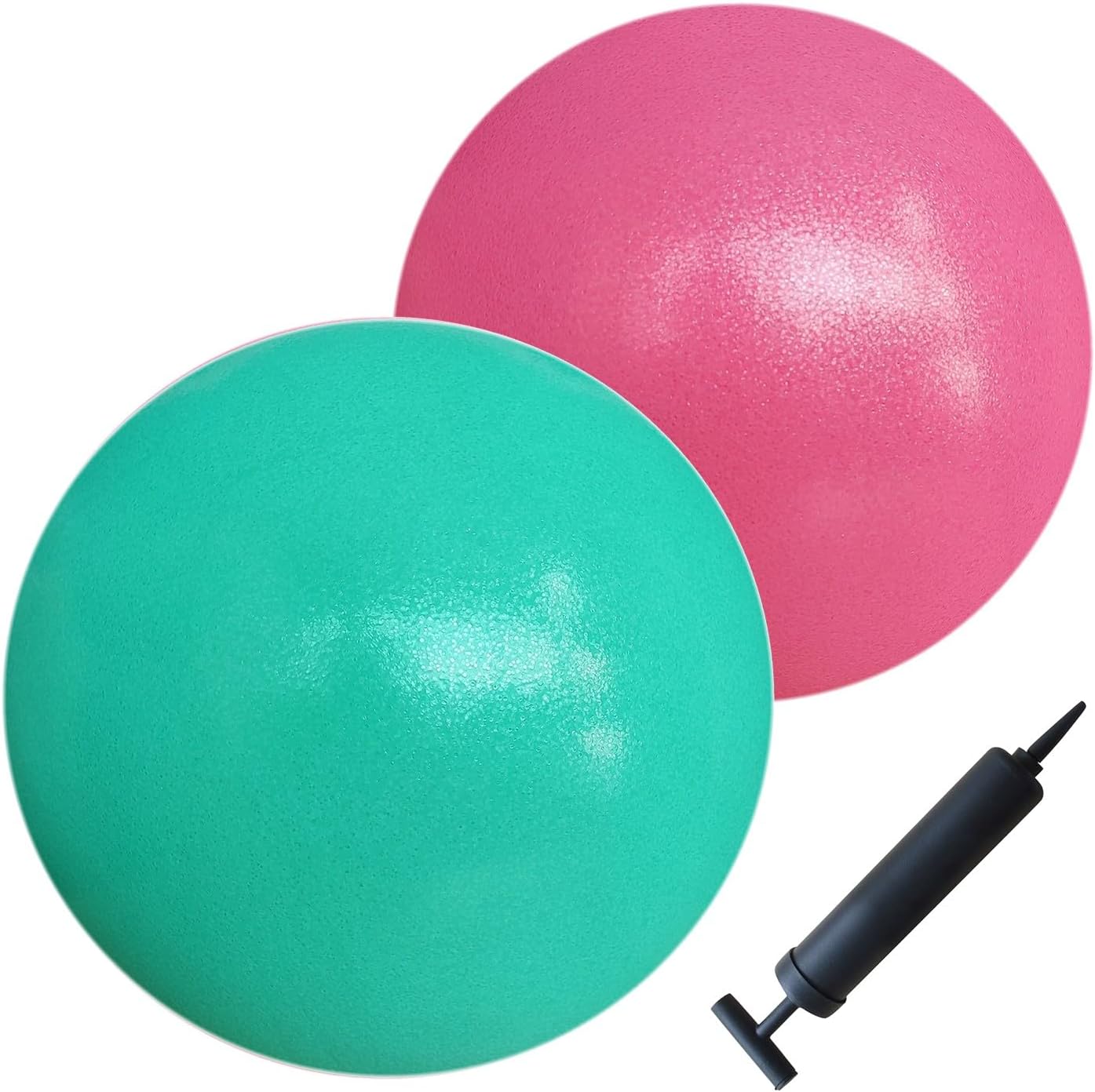 9-inch Pilates Ball with Pump - Small Exercise Ball for Pilates, Yoga, Fitness, Physical Therapy, Stability Core Training, Pump Included