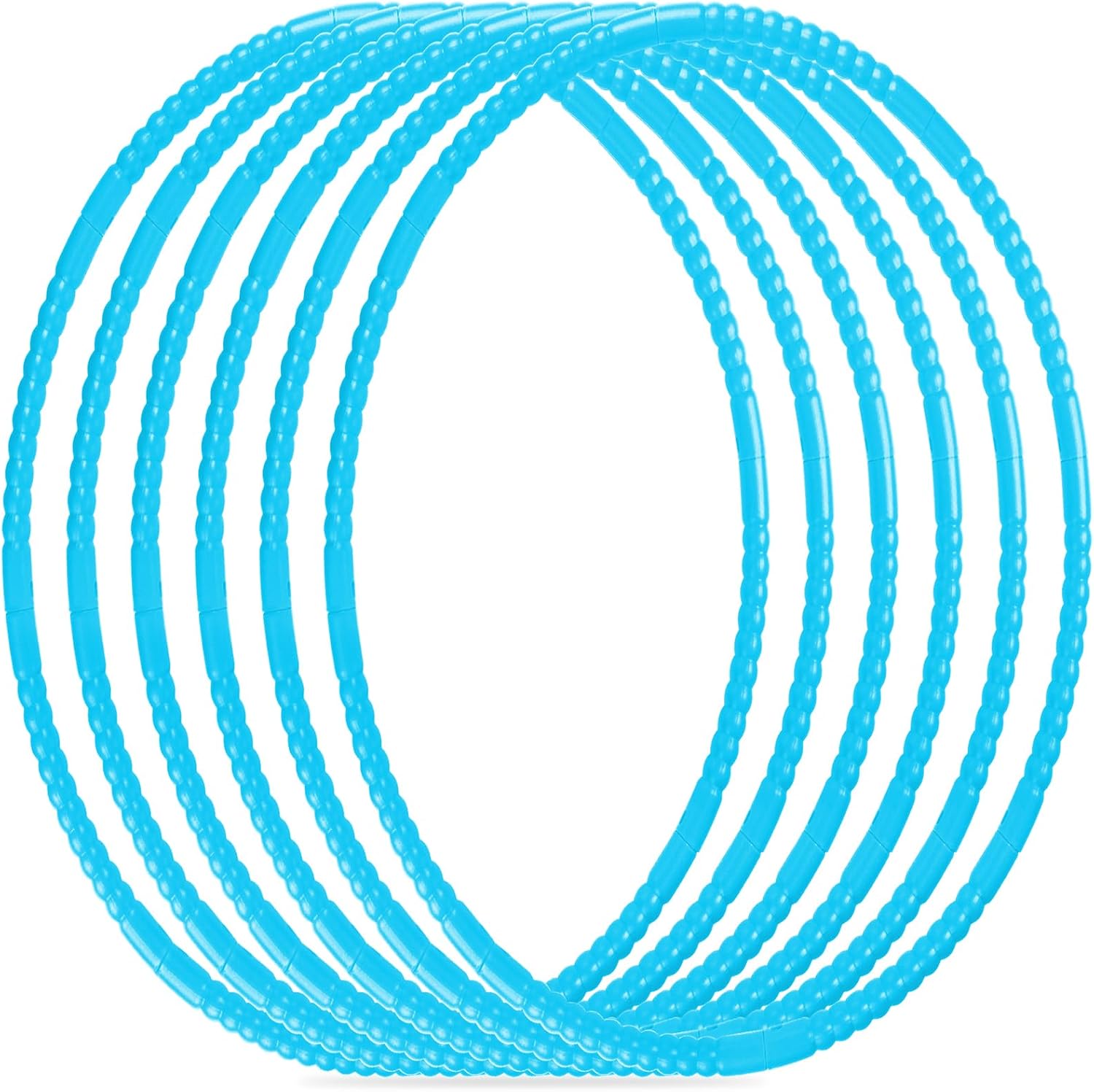 6PCS Toy Hoop Bundle Pack Color Toy Hoop for Kids Exercise Ring Toy Fitness Hoops Snap Together Detachable Adjustable Weight Size Plastic Hoop Exercise Hoops for Sports