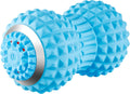 Peanut Massage Ball - Vibrating Massage Roller - Muscle Roller for Deep Tissue Massage, Myofascial Release and Trigger Point Therapy - Long Lasting Relieves Muscle Tension - Light Blue
