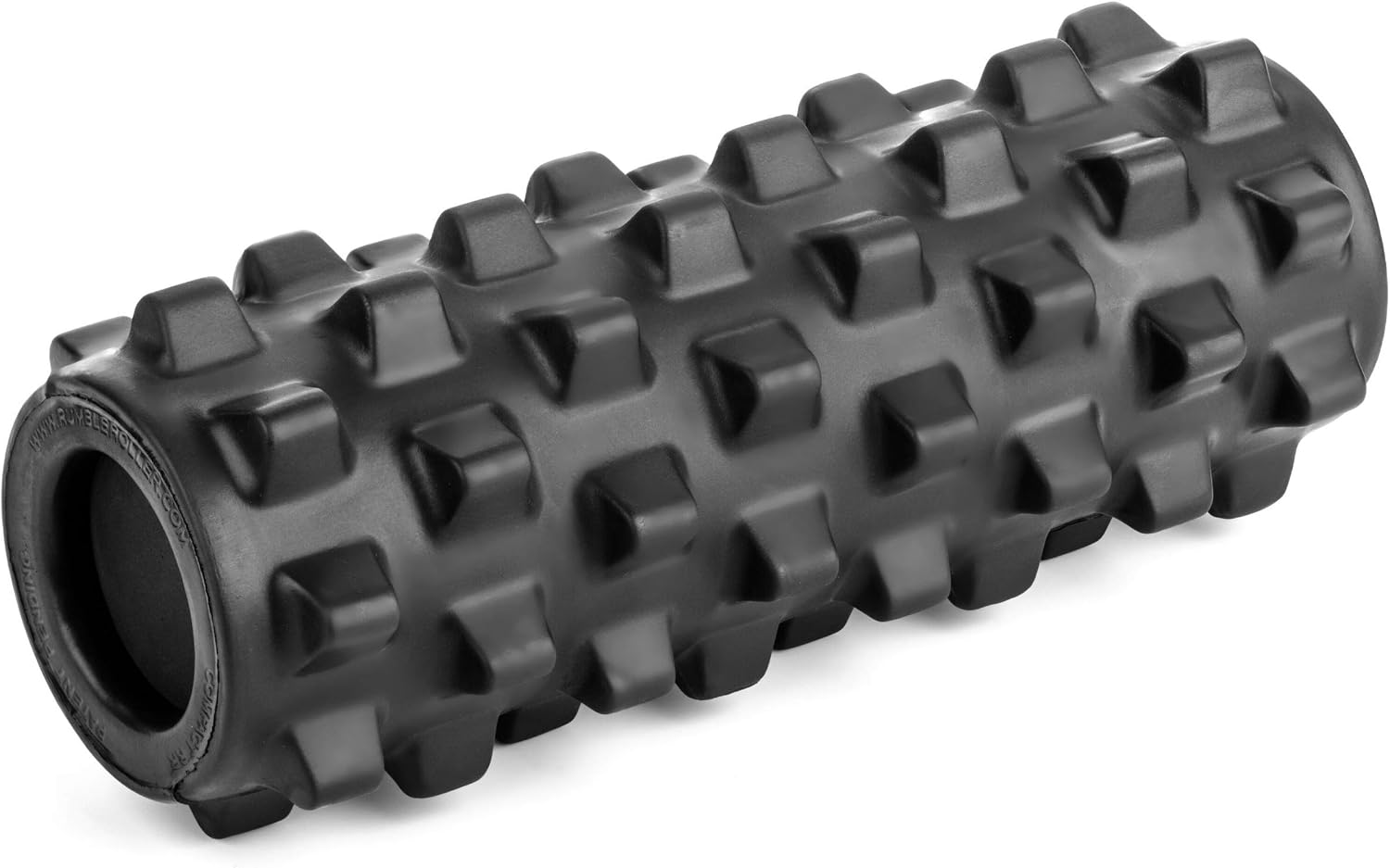 Extra Firm Textured Muscle Foam Roller Manipulates Soft Tissue Like A Massage Therapist (Black, Compact)