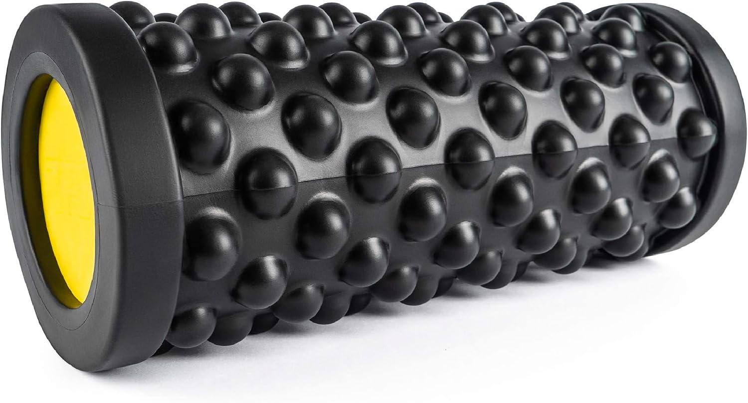 Myofascial Release Roller, Travel Massage Roller for Muscles, 14-Inch Round Foam Roller for Stretching and Post-Workout Recovery