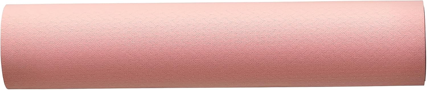 1/4 Inch Thick TPE Exercise Yoga Mat with Carrying Strap