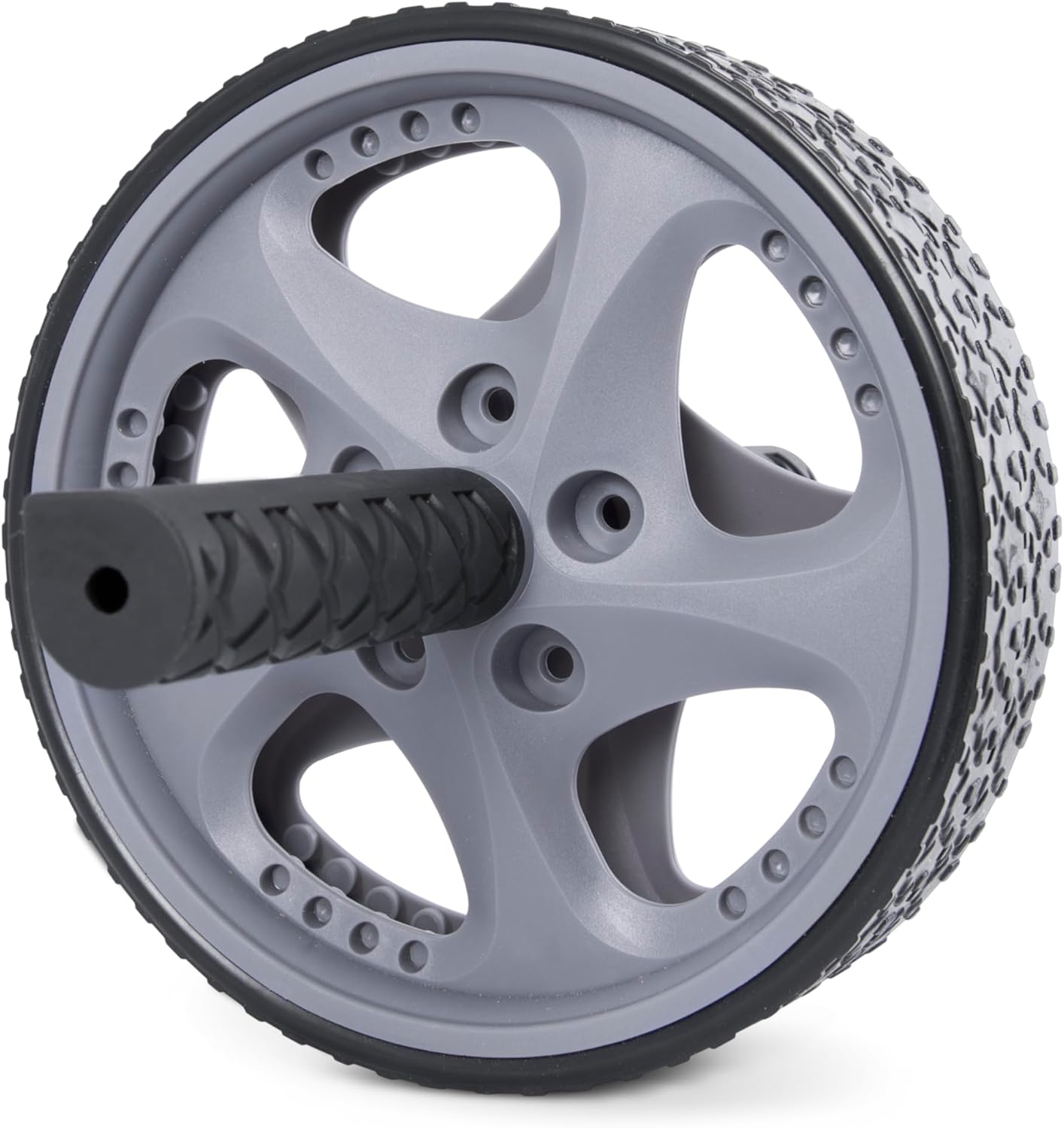 Barbell Abdominal Wheel, Black/Gray