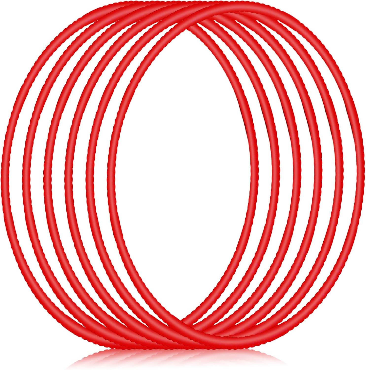 6 Pcs Exercise Hoop Detachable Adjustable Plastic Toy Hoop Playground Toys Colored Hoop Circles for Teens Games Gymnastics  Agility Equipment Party Decor