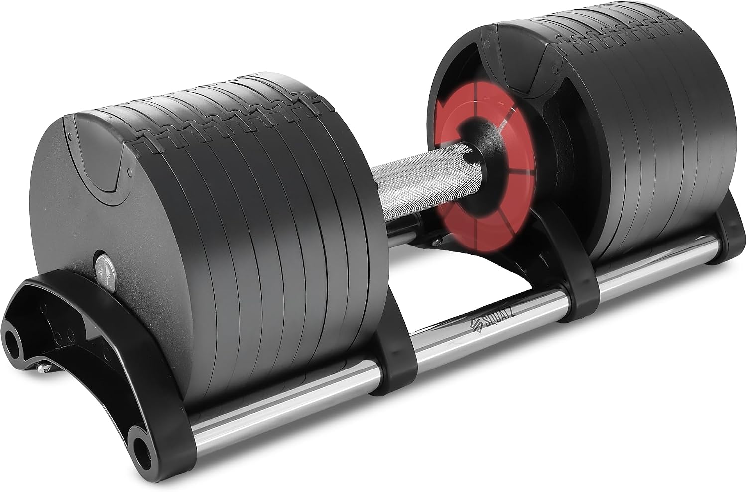 70lb Adjustable Dumbbell 9 in 1 Weight Options, Fitness Equipment with Anti-Slip Metal Handle, Quick Change Weight Adjustment with Twist Lock Technology, for Full Body Workout and Weightlifting