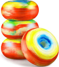 4 Pcs Flexible Seating for Classroom Inflatable Yoga Ball Chairs with Pump Donut Exercise Ball Chair Cushion Seat for Balance and Stability Training Home Office Gym Workout