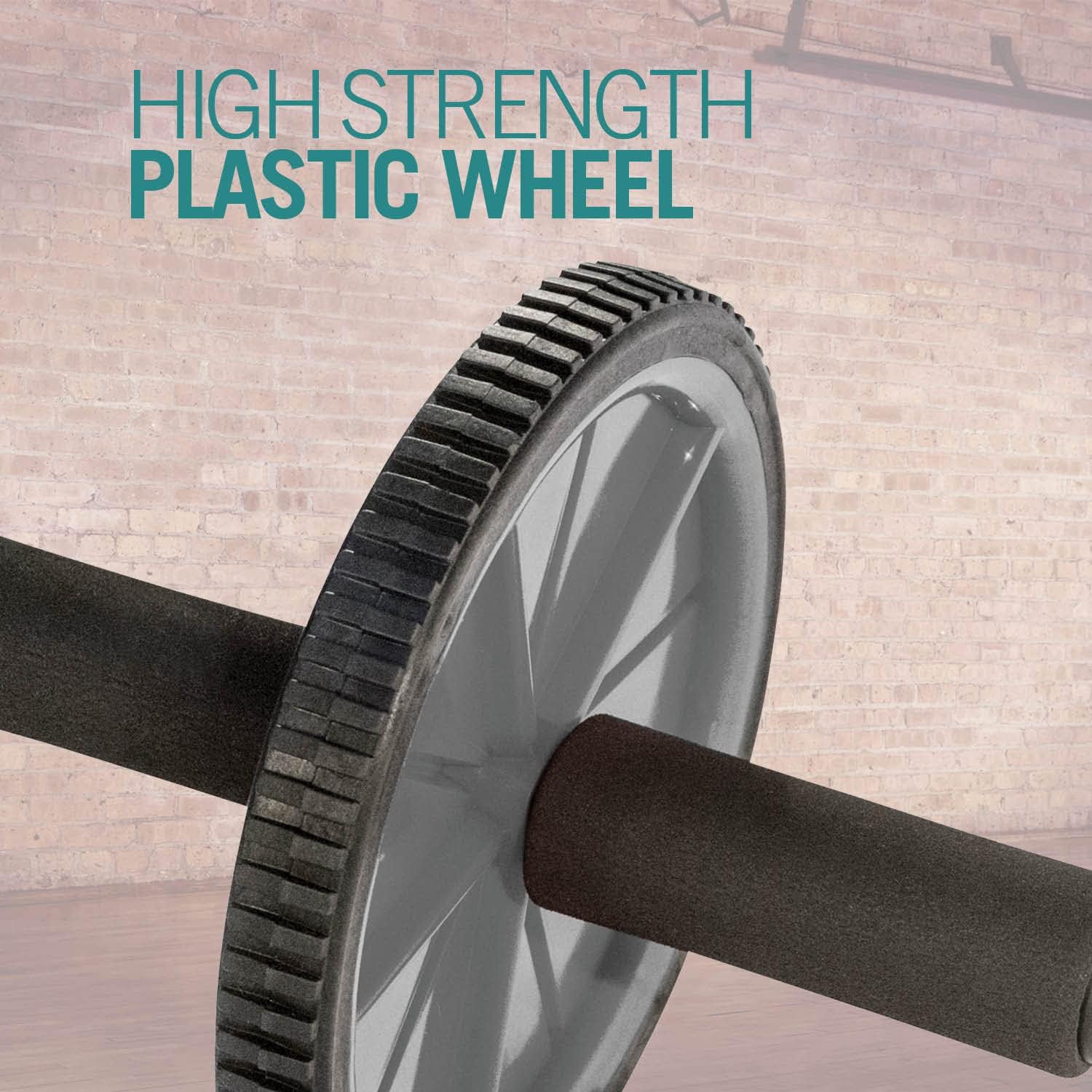Warrior Ab Wheel - Roller for Core, Back & Abdominal Exercises and Fitness Training to Build Strength with Comfort Foam Grips