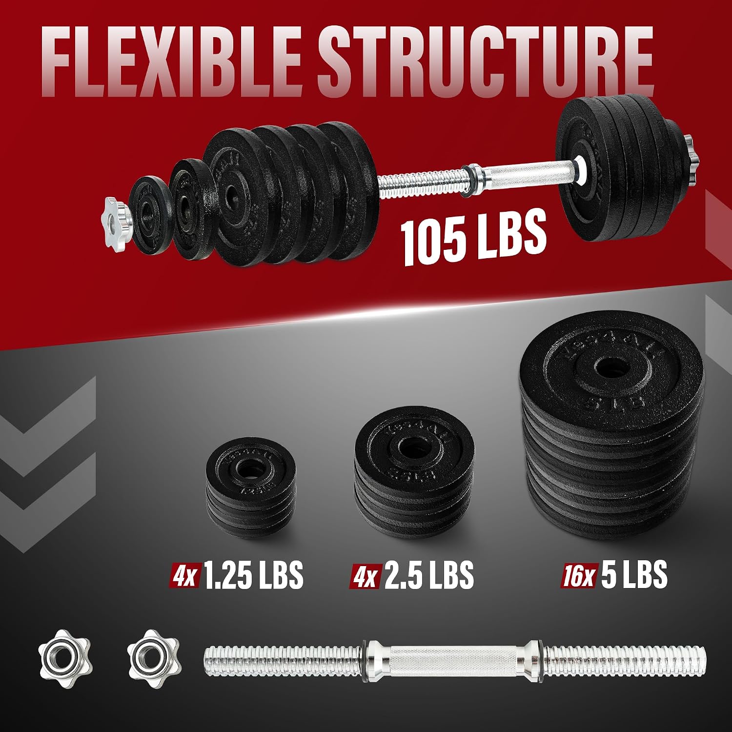 Dumbbell Adjustable - 105lbs