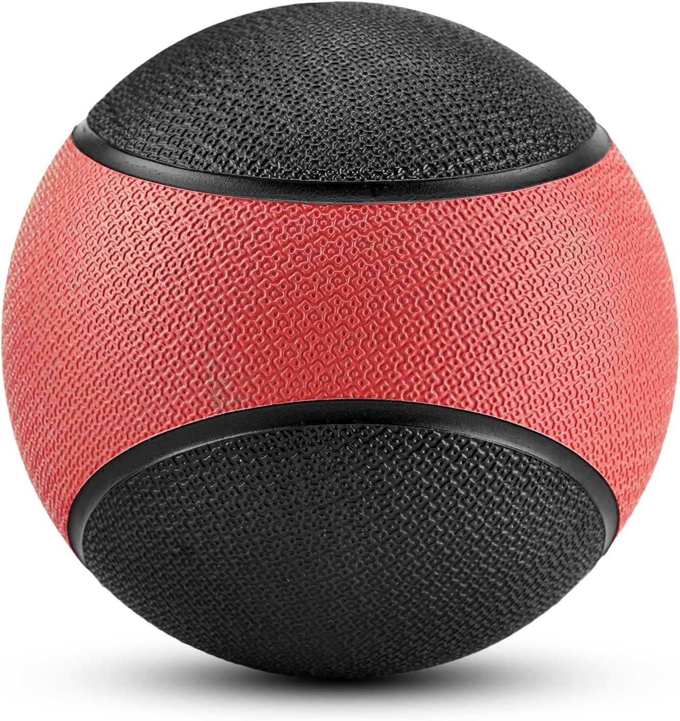 Weighted Medicine Ball - Non-Slip Rubber Shell & Dual Texture Grip - Workout Exercise Ball for Core Strength, Balance Training, Coordination Fitness - Multiple Weights & Colors 2lb