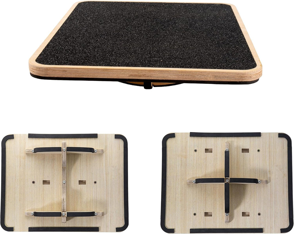 Professional Wooden Balance Boards for Adults - 350LBS Anti-Slip Balance Boards Design for Physical Therapy,Under Desk,2 Easy Setup Methods,Durable & Stable Wooden Boards